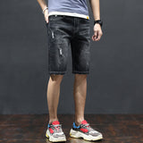 Men Jean Shorts Men's Jeans Summer Denim Shorts Men's Fifth Pants Men's Loose
