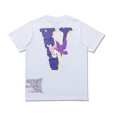 Vlone Summer ShortSleeved Men's and Women's Tshirt Street Flying Pigeon Printing Half Sleeve Shirt