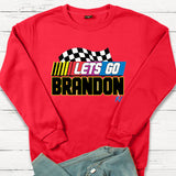 Let's Go Brandon T Shirt English Letter Crew Neck Sweatshirt