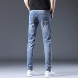 Man Spring Summer Jeans Spring Slim-Fitting Stretch Jeans Men's Jeans