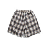 Men Shorts Men's Clothes Summer Wear Retro Men's Shorts Casual Loose Plaid Drawstring Beach Pants Trendy Men