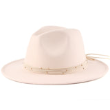 Fedora Hat British Autumn and Winter Top Hat Woolen Wool-like Felt Hat