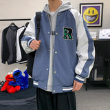 Varsity Jacket For Men Baseball Jackets Spring and Autumn Jacket Male Loose-Fitting Coat Top
