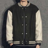 Varsity Jacket for Men Baseball Jackets Baseball Uniform Retro Jacket Men's Autumn and Winter Baseball Uniform Casual Cotton-Padded Clothes