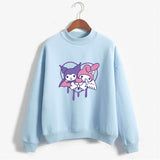 Kuromi Sweatshirt Melody Print Casual plus Size Loose Top