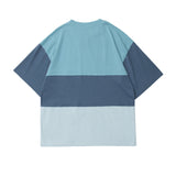 Men's T Shirt Summer Casual Tops Gradient Color Short Sleeve T-shirt Men's Half Sleeve Boyfriend Harajuku Style Trendy Loose Color Matching Half Sleeve