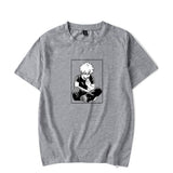 Anime Tshirts Aesthetic Men's Shirt Men's Anime Print Fashion Short Sleeve T-shirt round Neck Loose T-shirt