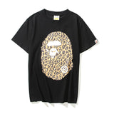 A Ape Print T Shirt Summer Leopard Print Short Sleeve T-shirt