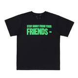 Friends Vlone Rhinestone Shirt Printed Half Sleeve