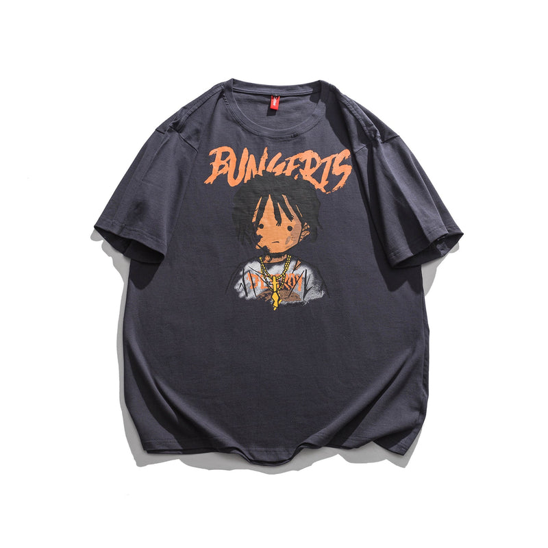 2022 Summer man t shirt Cartoon Printed Short Sleeve