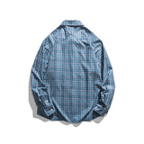 Men Shacket Long Sleeve Autumn Shirt Autumn Fashion Pocket Plaid Shirt