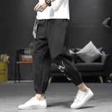 Men Casual Pants plus Size Loose Trousers Summer Cotton Linen Ankle-Tied Men's Linen Pants Loose Cross Crotch Lantern Harem Pants Trendy Men's Pants