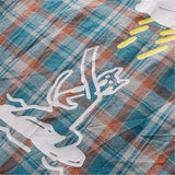 Men Shacket Long Sleeve Autumn Shirt Autumn Printed Loose Plaid Shirt