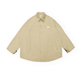 Men Shacket Long Sleeve Autumn Shirt Autumn Simple Solid Color Loose Long Sleeves Shirt for Men