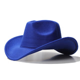 Fedora Hat Woolen Hat Style Western Big Cowboy Hat for Men and Women