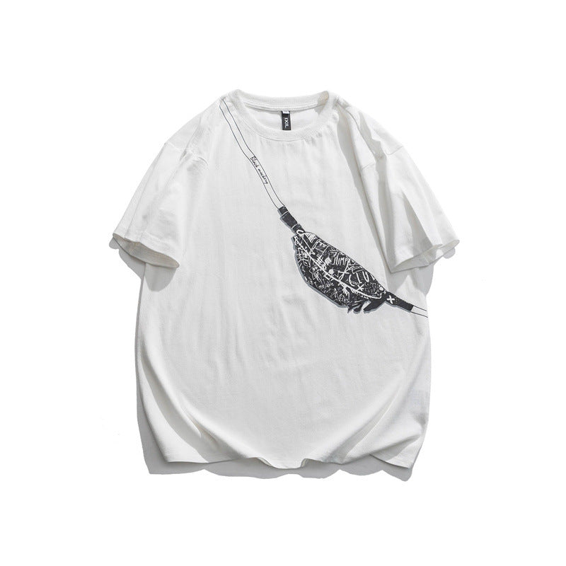 2022 Summer man t shirt Crossbody Bag Printed T-shirt