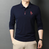 USPA Shirts Cotton Polo Shirt Men's Spring Embroidery Business Long-Sleeved T-shirt