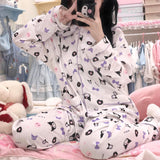 Kuromi Pajama Set Can Be Worn outside in Autumn and Winter Long Sleeve Spring Homewear Suit