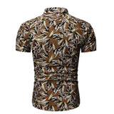 Men's Summer Men's Loose Short Sleeve Shirt Printed Shirt Casual Beach Men's Shirt