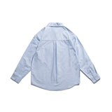 Men Shacket Long Sleeve Autumn Shirt Autumn Bear Embroidery Pocket Long Sleeve Top