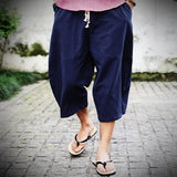 Linen Pants Straight Leg Pants Drawstring Lightweight Elastic Beach Pants Linen Men's Clothing Casual and Comfortable