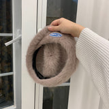 Toque Rabbit Fur Beret Children Winter Painter Cap Children British Style