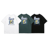 Men T Shirt Summer Casual Tops Men's Clothes Summer Wear Retro Men's round Neck Short Sleeve Beautiful Casual Helmet Printed T-shirt Fashion