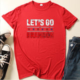Let's Go Brandon T Shirt Summer Personalized English Printed Short Sleeve T-shirt