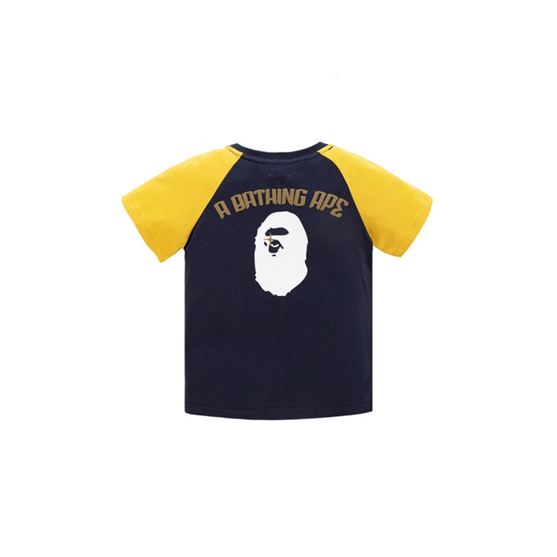 A Ape Print for Kids T Shirt Cartoon T-shirt Hip Hop Men and Women