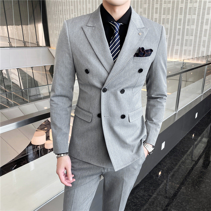 Mens Graduation Outfits Suit Men's Suit Three-Piece Business Men's Business Clothing Groomsman Suit Wedding Men's Clothing