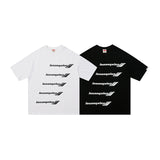 Men T Shirt Summer Casual Tops Men's Clothes Summer Wear National Fashion Boys round Neck Short Sleeve Casual Loose Letter Printed T-shirt