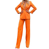 Women Pant Suit Uniform Designs Formal Style Office Lady Bussiness Attire Autumn Fashion Blazer Two-Piece Suit