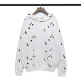 Autumn And Winter Printed Hooded Loose Long Sleeves Sweater