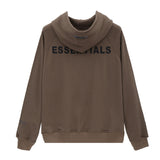 Fog Essentials Zipper Hoodie Autumn and Winter Fog Seventh Season Double Line Adhesive Letter Zipper Terry Hooded Sweater