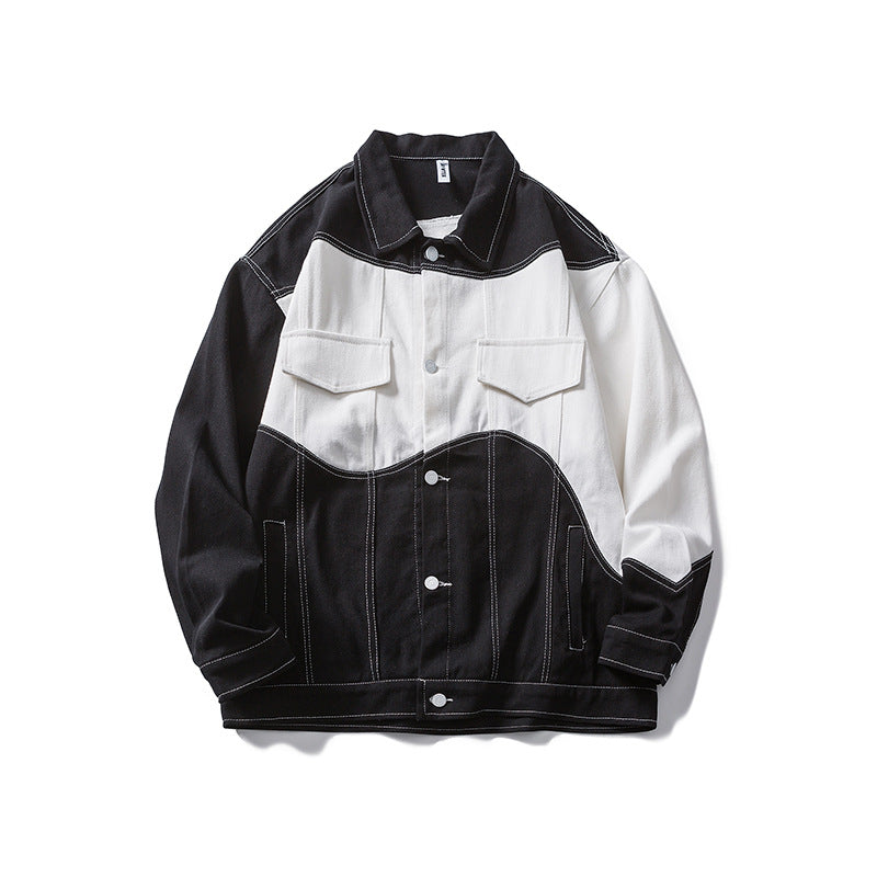 Men's Wear Workwear Jacket Men Spring plus Size Retro Sports Baseball Uniform Men Versatile Casual Coat Men's Jacket Men Shacket