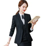 Women Pants Suit Uniform Designs Formal Style Office Lady Bussiness Attire Winter Fashion Suit Uniform