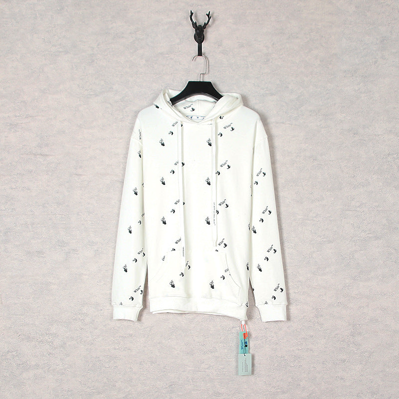 Autumn And Winter Printed Hoodie Sweater Loose Men'S And Women'S Coat
