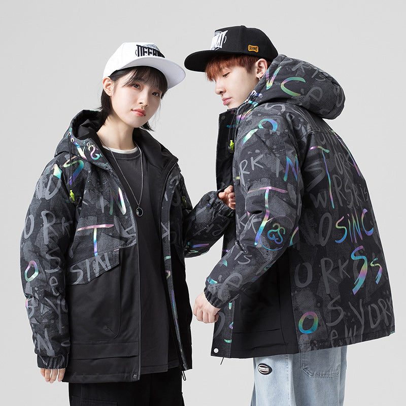 Winter plus Size Loose Men's Clothing Vintage Lightweight down Jacket Men down Coat