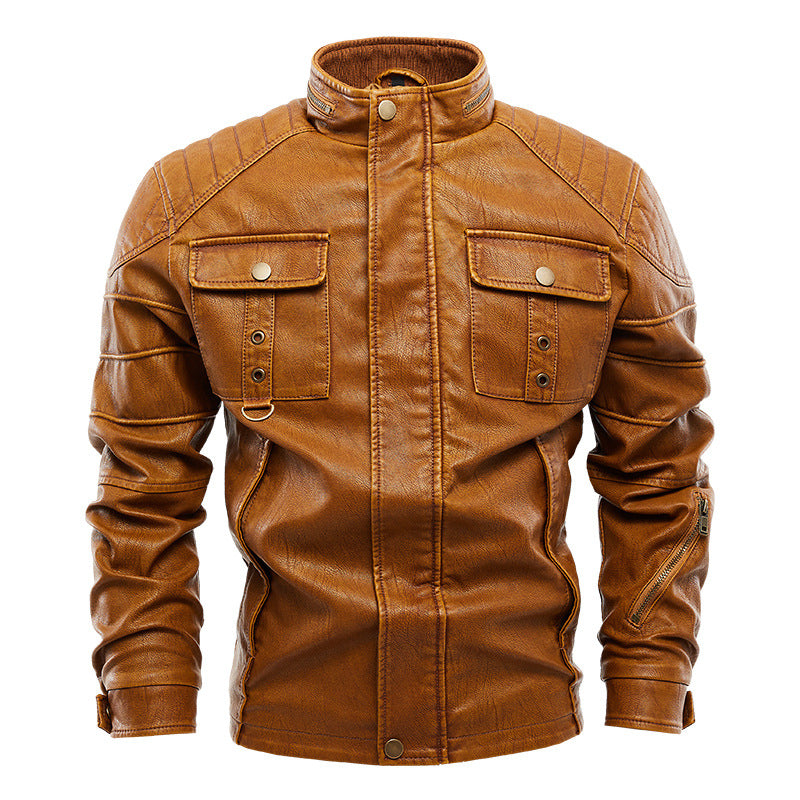 1970 East West Leather Jacket Single Layer Spring and Autumn Leather Vintage Motorcycle Clothing
