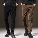 Mens Formal Suit Trousers Straight Leg Office Stretch Slim Fit Suit Pants Summer Pants Bottoms Spring Corduroy Slim Casual Pants Men Men Pants