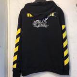 Early Spring Cartoon Skateboard Music Old Man Pattern Hooded Sweater