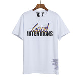 Vlone T shirt NAV Good Intentions Fashion Brand Men's Flying Pigeon Printed Casual Men's and Women's Short-Sleeved T-shirt