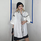 Harajuku Clothing Men's Casual Shirts Summer Loose Men's Short-Sleeve Shirt Casual Tup Cardigan