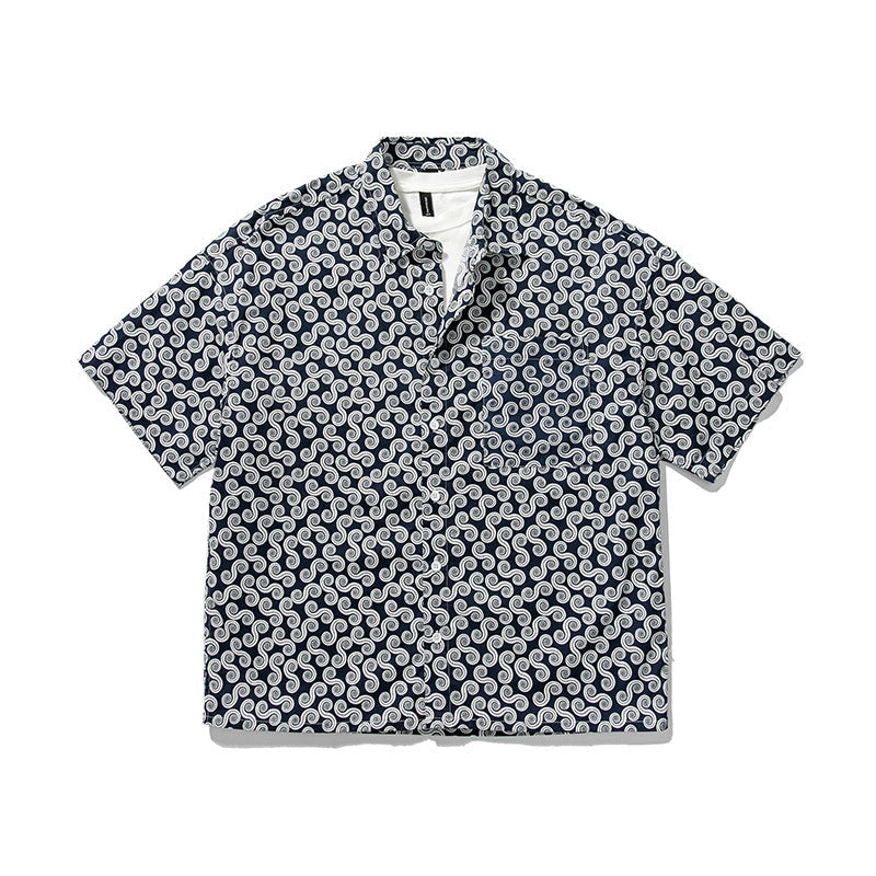 2022 Summer man t shirt Full Printed Short Sleeve Shirt