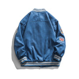 Men Fall Outfits Baseball Jacket Vintage Embroidered Loose Couple Jacket