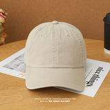 Joe Goldberg Hats Girls Solid Color Wide Brim Soft Top Baseball Cap Men's Four Seasons Peaked Cap