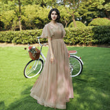 Green Fairycore Dress Bridesmaid Dress Long off-Shoulder Bridesmaid Group Evening Dress Graduation Host Party Dress Female