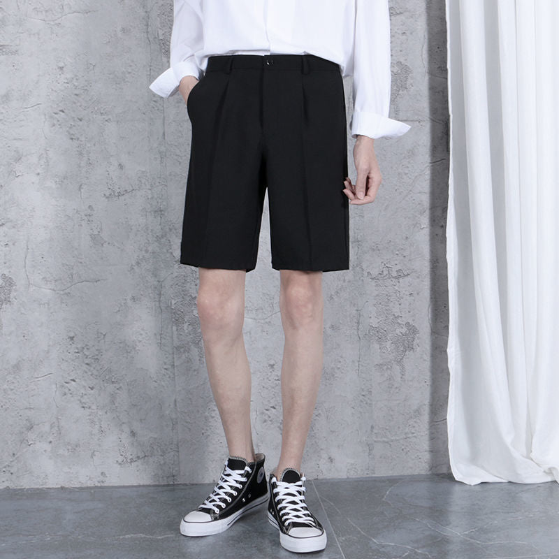 Men Bermuda Shorts Summer Straight Suit Shorts Men's Loose Casual Shorts Summer