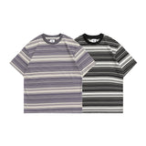 2022 Summer Man T Shirt Striped Loose