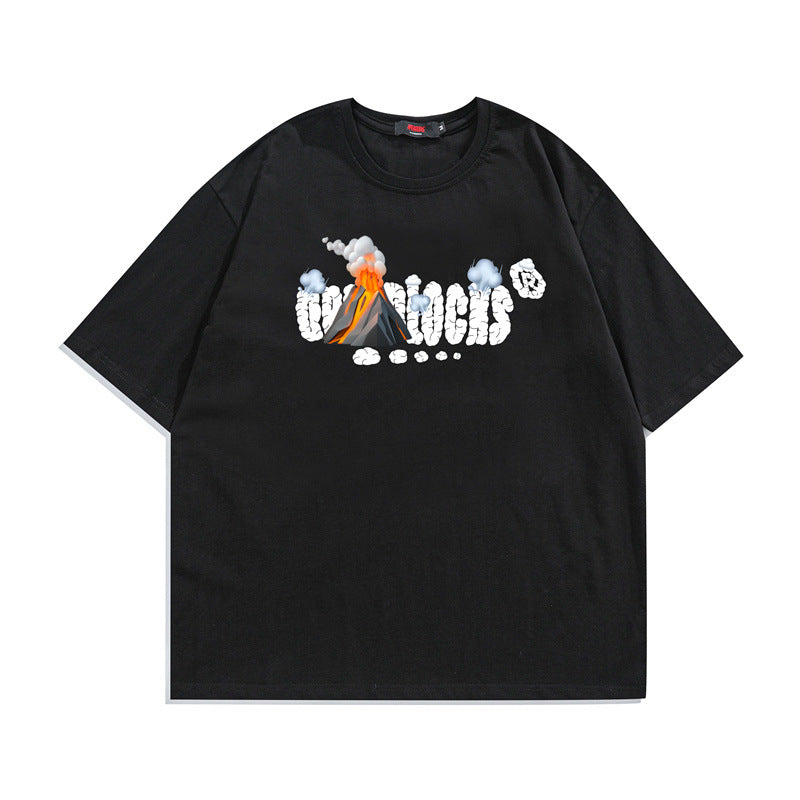 2022 Summer man t shirt Graffiti Cartoon Printed Short Sleeve